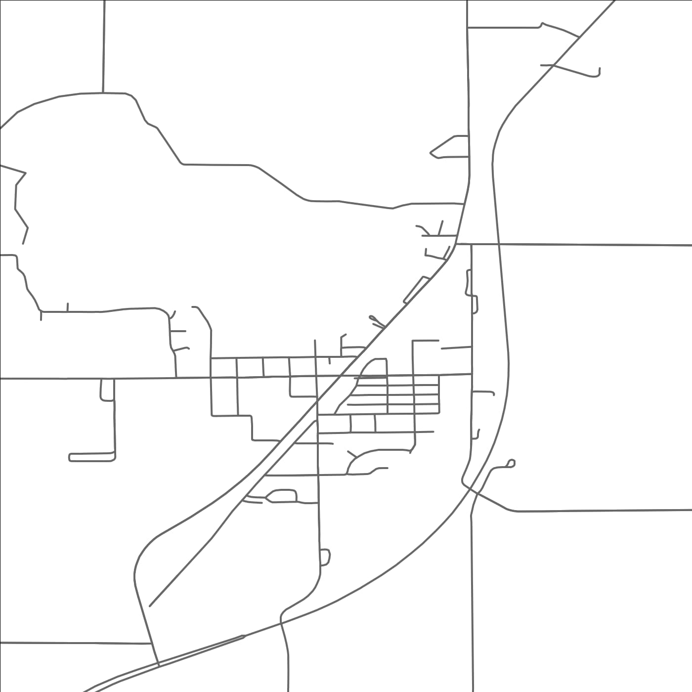 ROAD MAP OF COTTONWOOD, MINNESOTA BY MAPBAKES