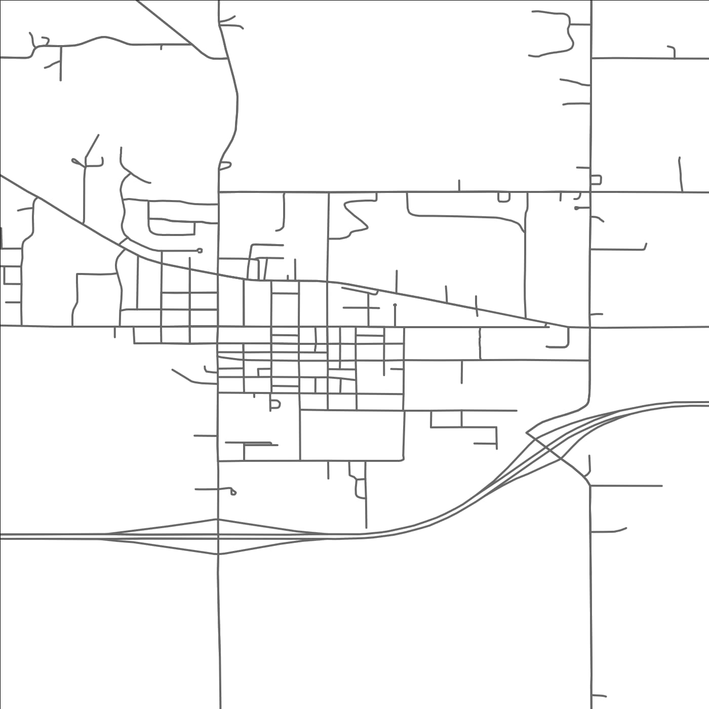 ROAD MAP OF DODGE CENTER, MINNESOTA BY MAPBAKES