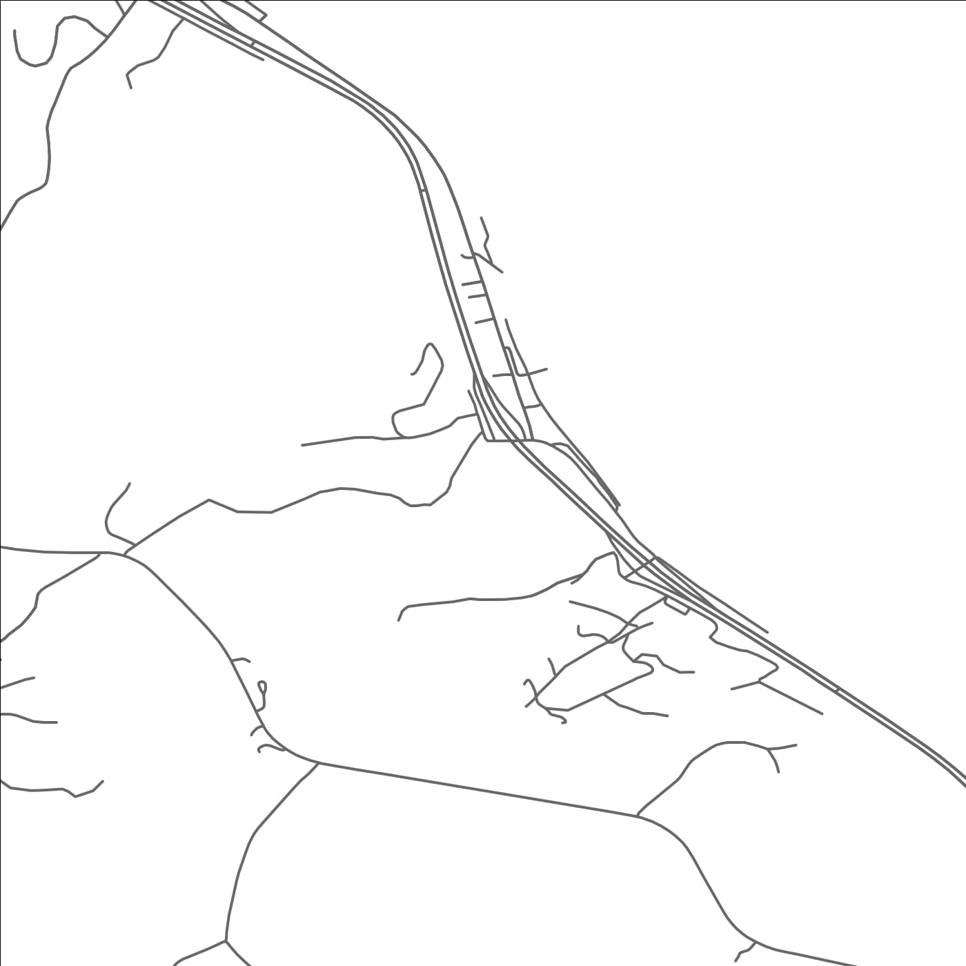 ROAD MAP OF DRESBACH, MINNESOTA BY MAPBAKES