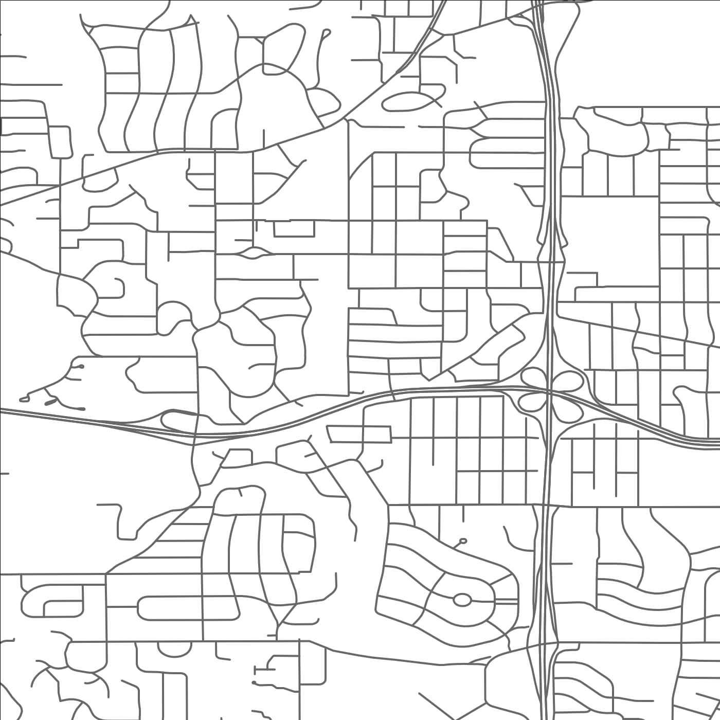 ROAD MAP OF EDINA, MINNESOTA BY MAPBAKES