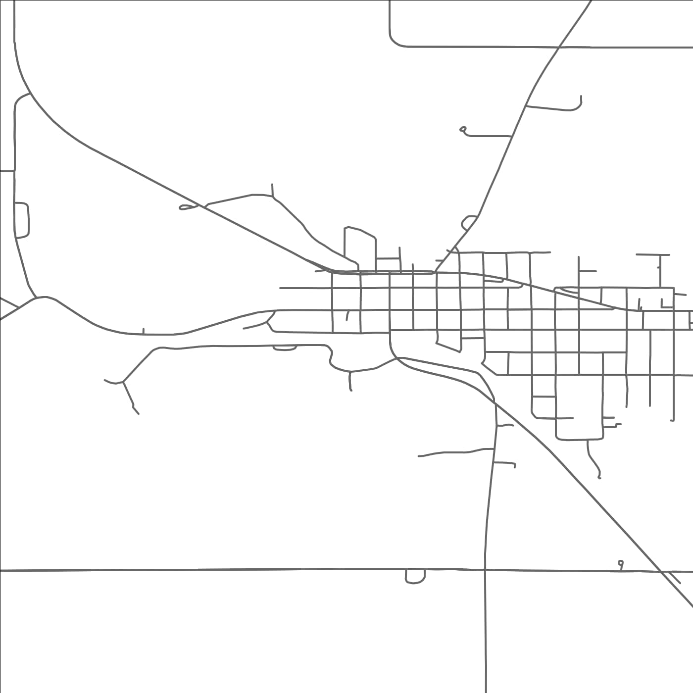 ROAD MAP OF ELBOW LAKE, MINNESOTA BY MAPBAKES