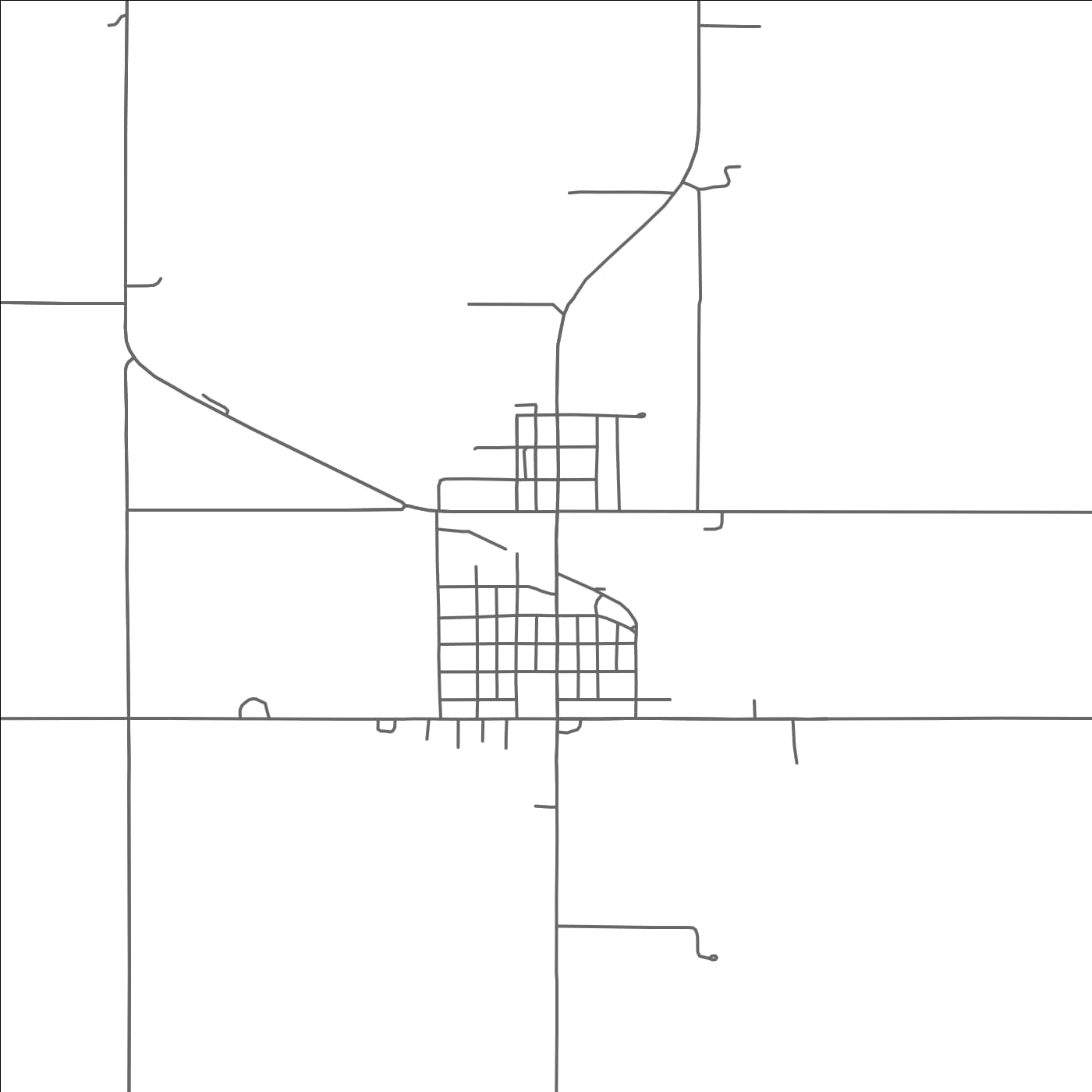 ROAD MAP OF ELLSWORTH, MINNESOTA BY MAPBAKES