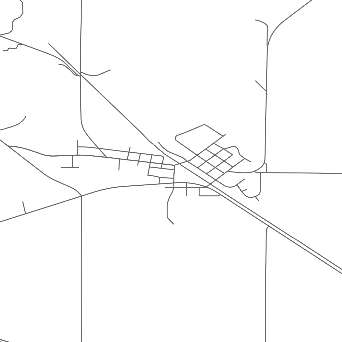 ROAD MAP OF EVANSVILLE, MINNESOTA BY MAPBAKES