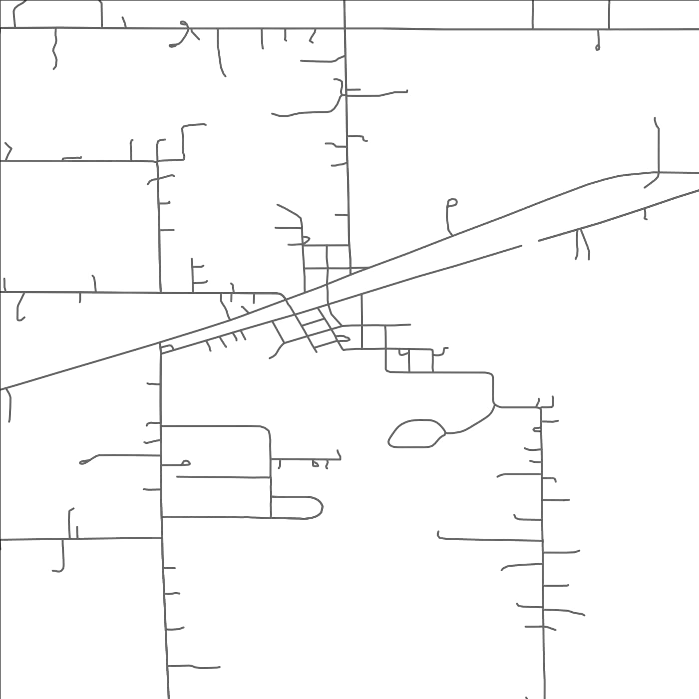 ROAD MAP OF FORESTON, MINNESOTA BY MAPBAKES