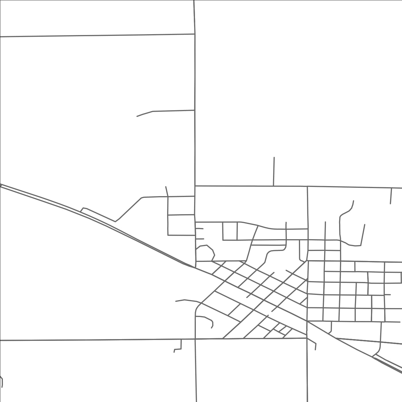 ROAD MAP OF FOSSTON, MINNESOTA BY MAPBAKES