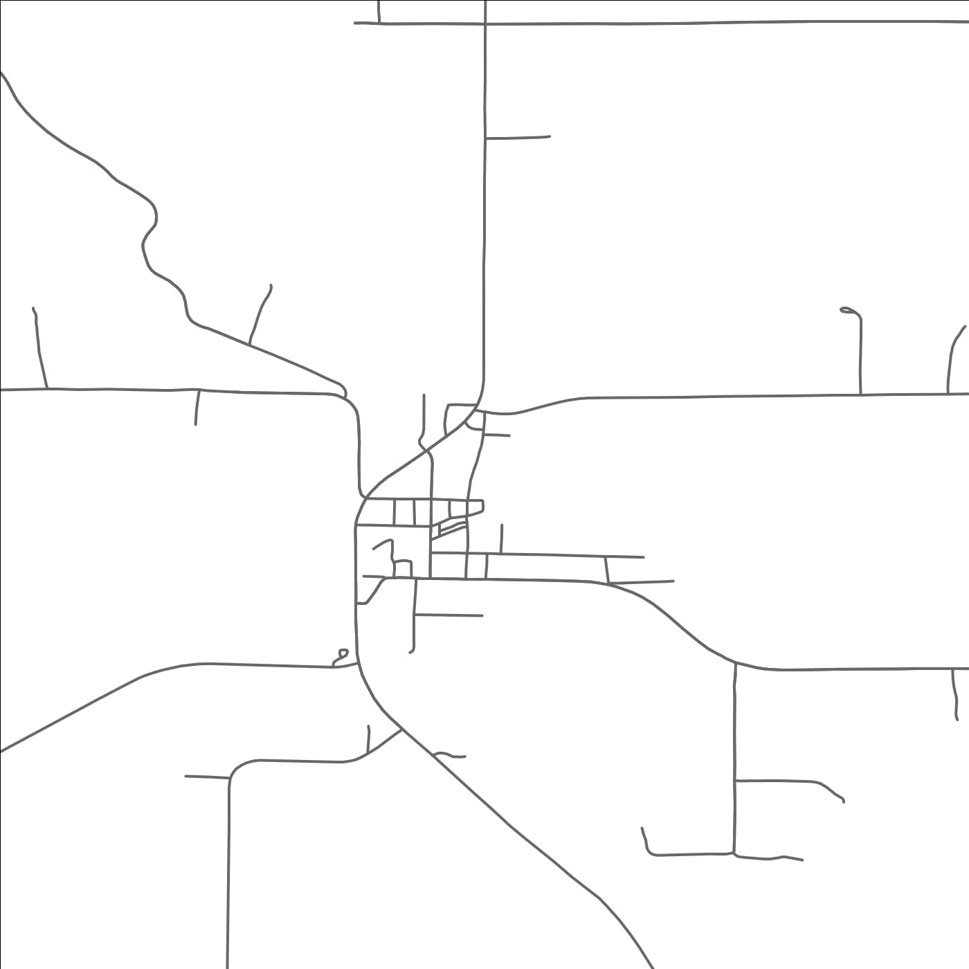 ROAD MAP OF FOUNTAIN, MINNESOTA BY MAPBAKES