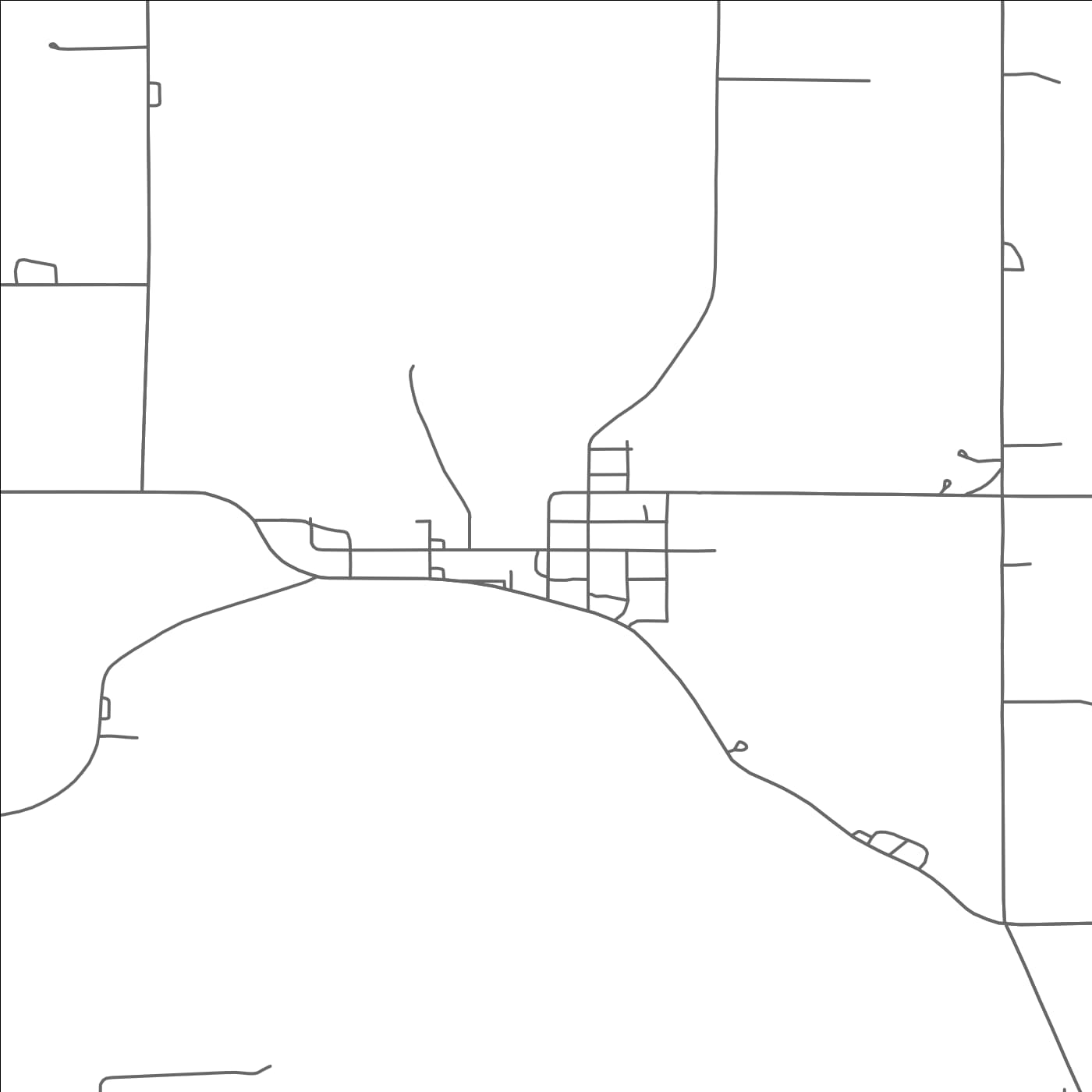 ROAD MAP OF FREEBORN, MINNESOTA BY MAPBAKES