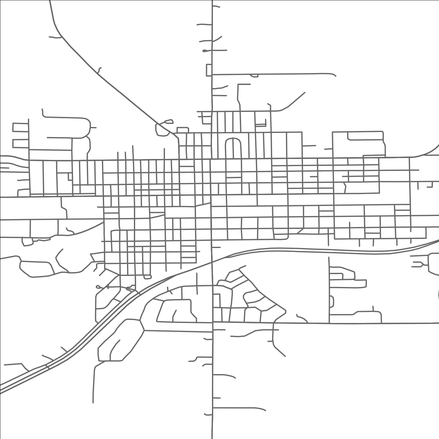 ROAD MAP OF GLENCOE, MINNESOTA BY MAPBAKES