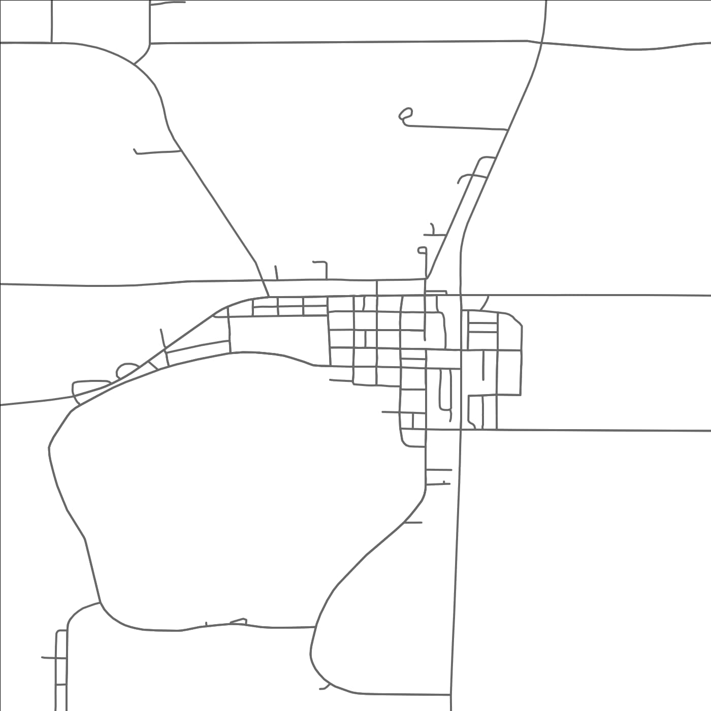 ROAD MAP OF GRACEVILLE, MINNESOTA BY MAPBAKES