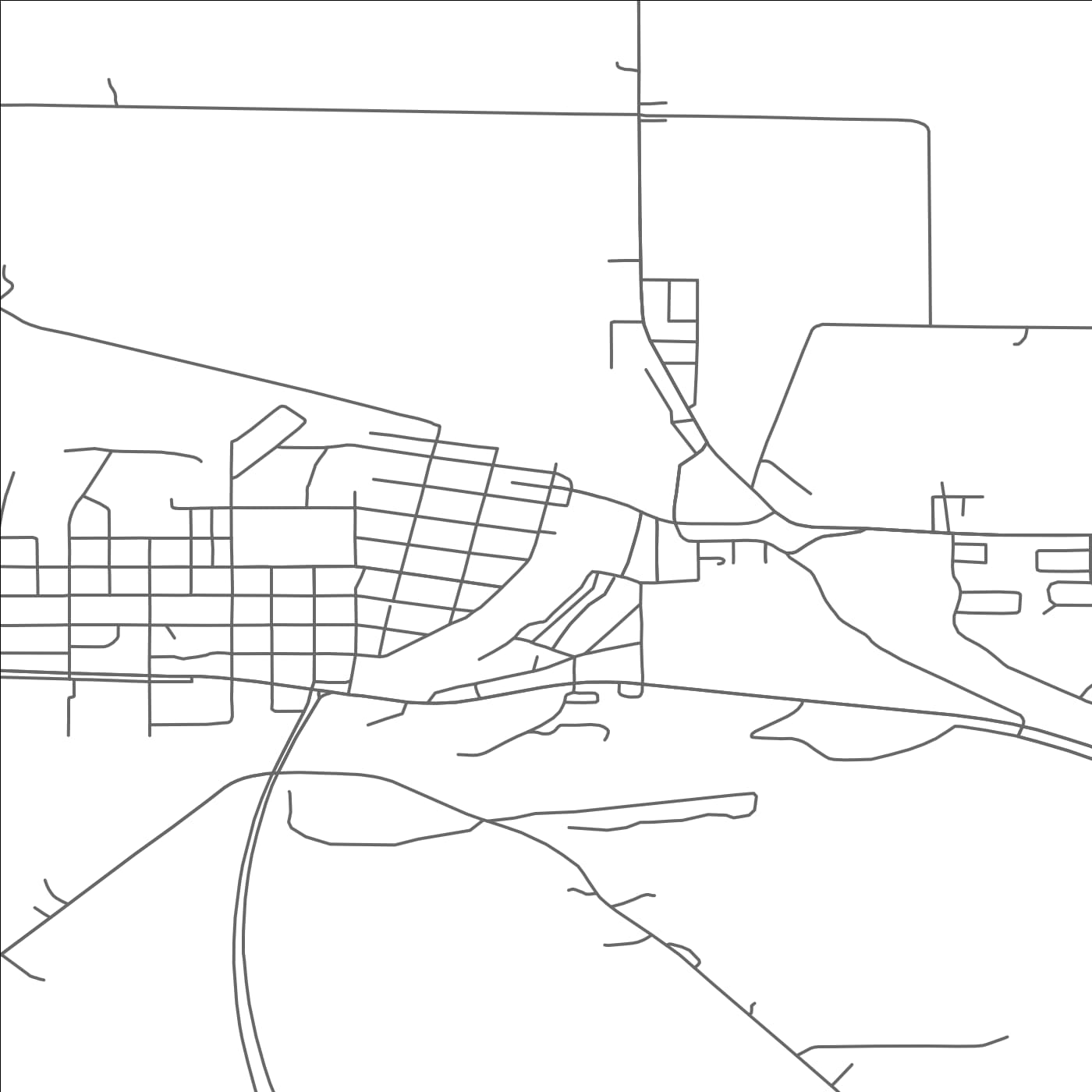 ROAD MAP OF GRANITE FALLS, MINNESOTA BY MAPBAKES