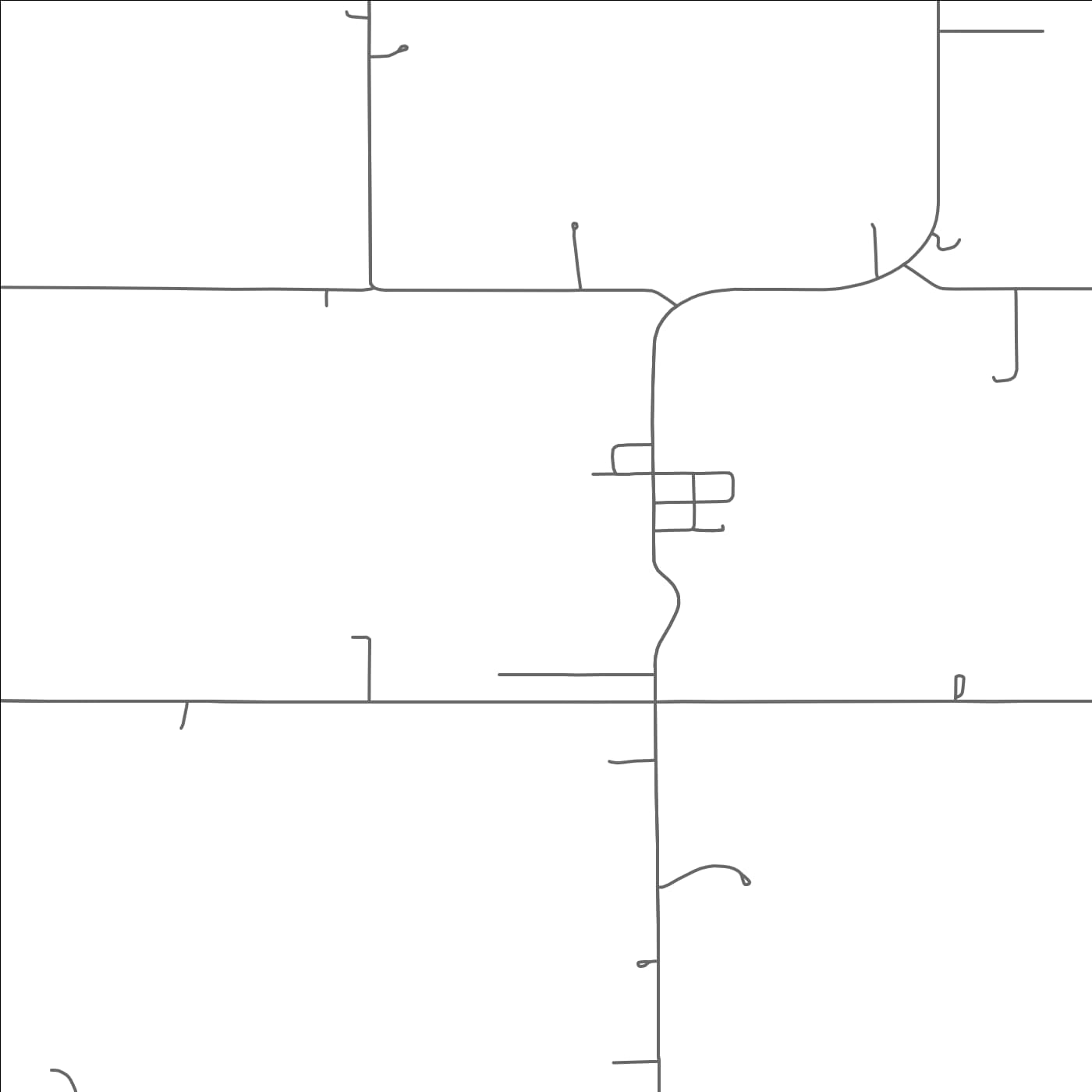 ROAD MAP OF HADLEY, MINNESOTA BY MAPBAKES