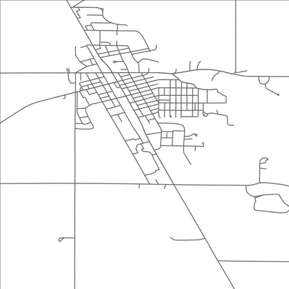 ROAD MAP OF HALLOCK, MINNESOTA BY MAPBAKES