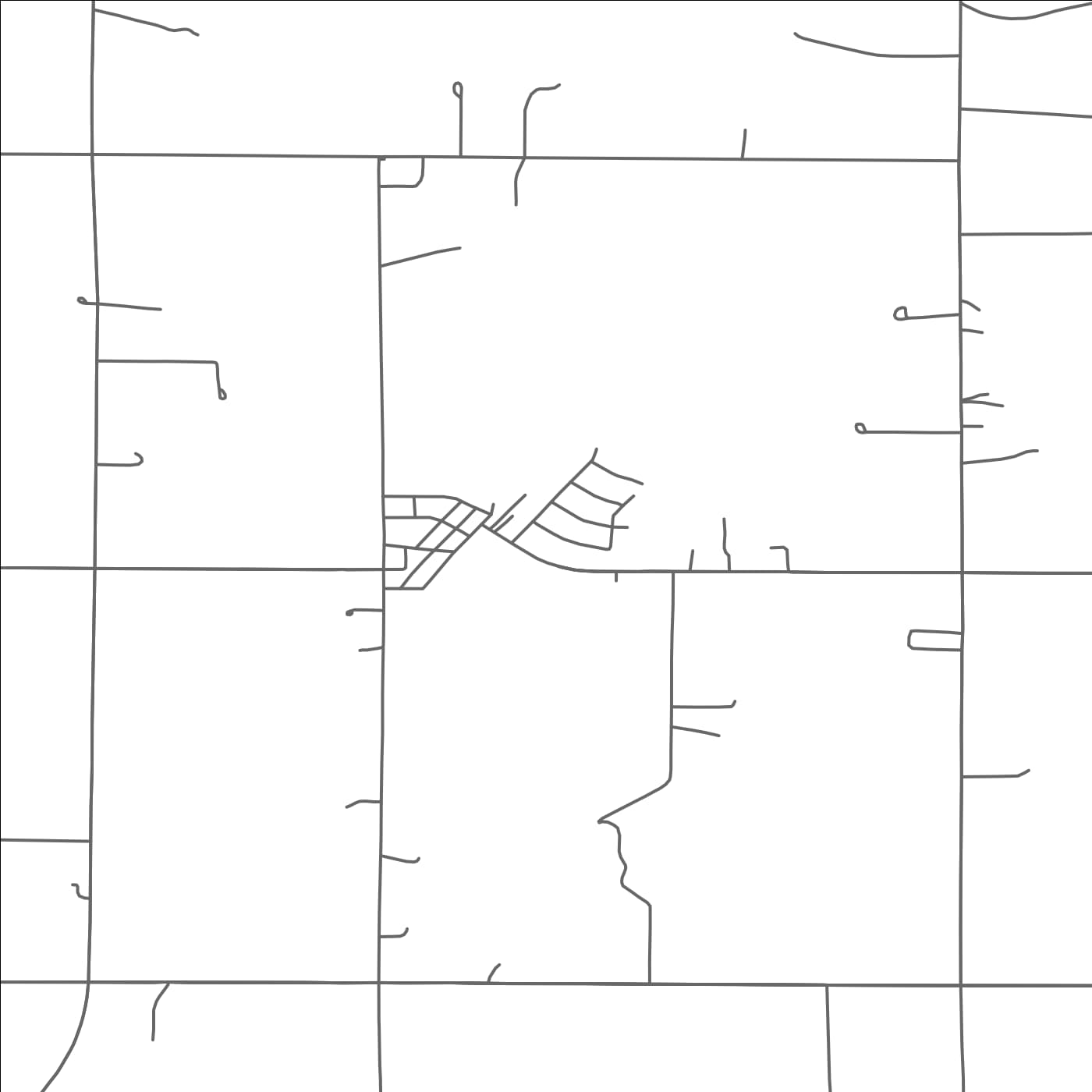 ROAD MAP OF HAMBURG, MINNESOTA BY MAPBAKES