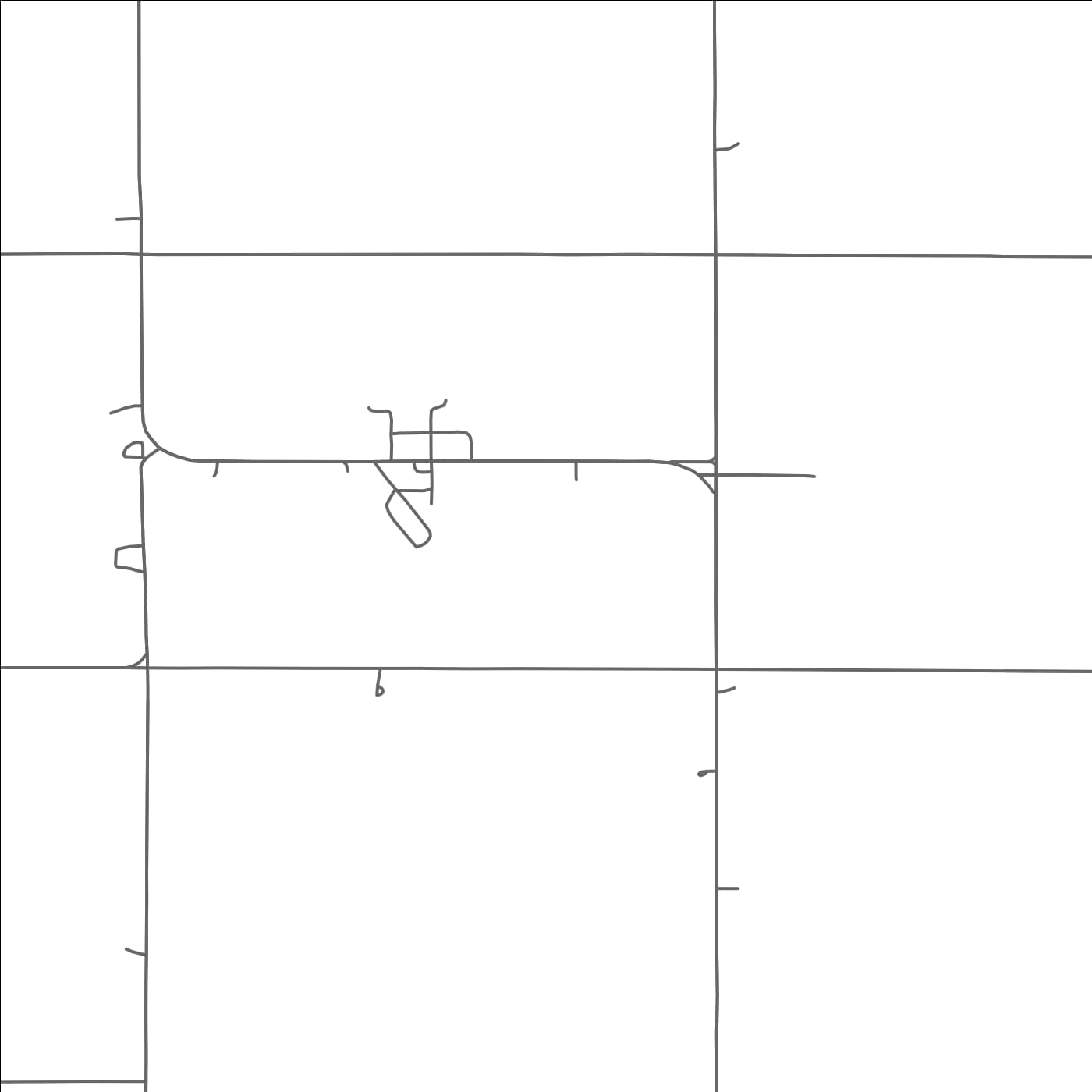 ROAD MAP OF HATFIELD, MINNESOTA BY MAPBAKES