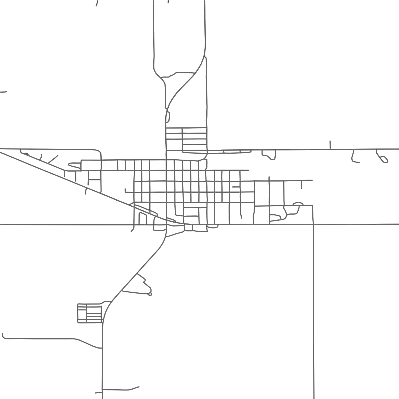 ROAD MAP OF HECTOR, MINNESOTA BY MAPBAKES