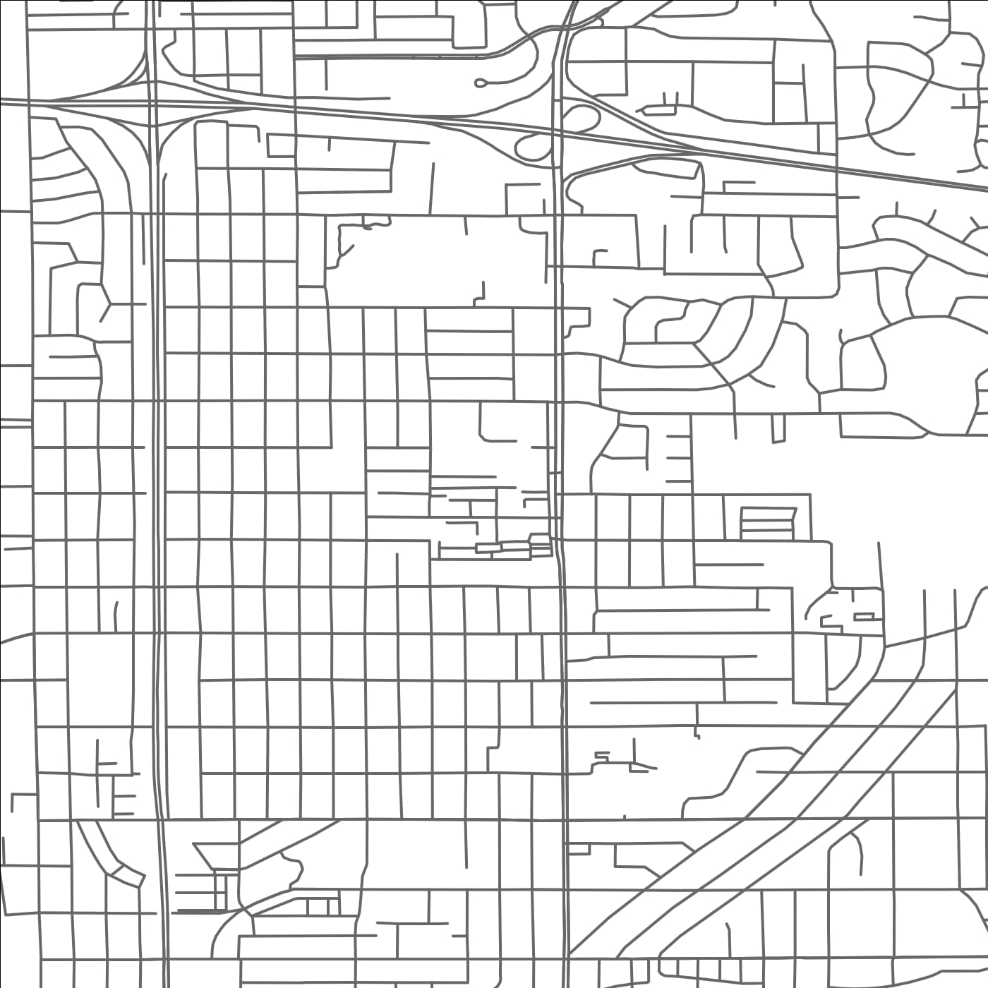 ROAD MAP OF HILLTOP, MINNESOTA BY MAPBAKES