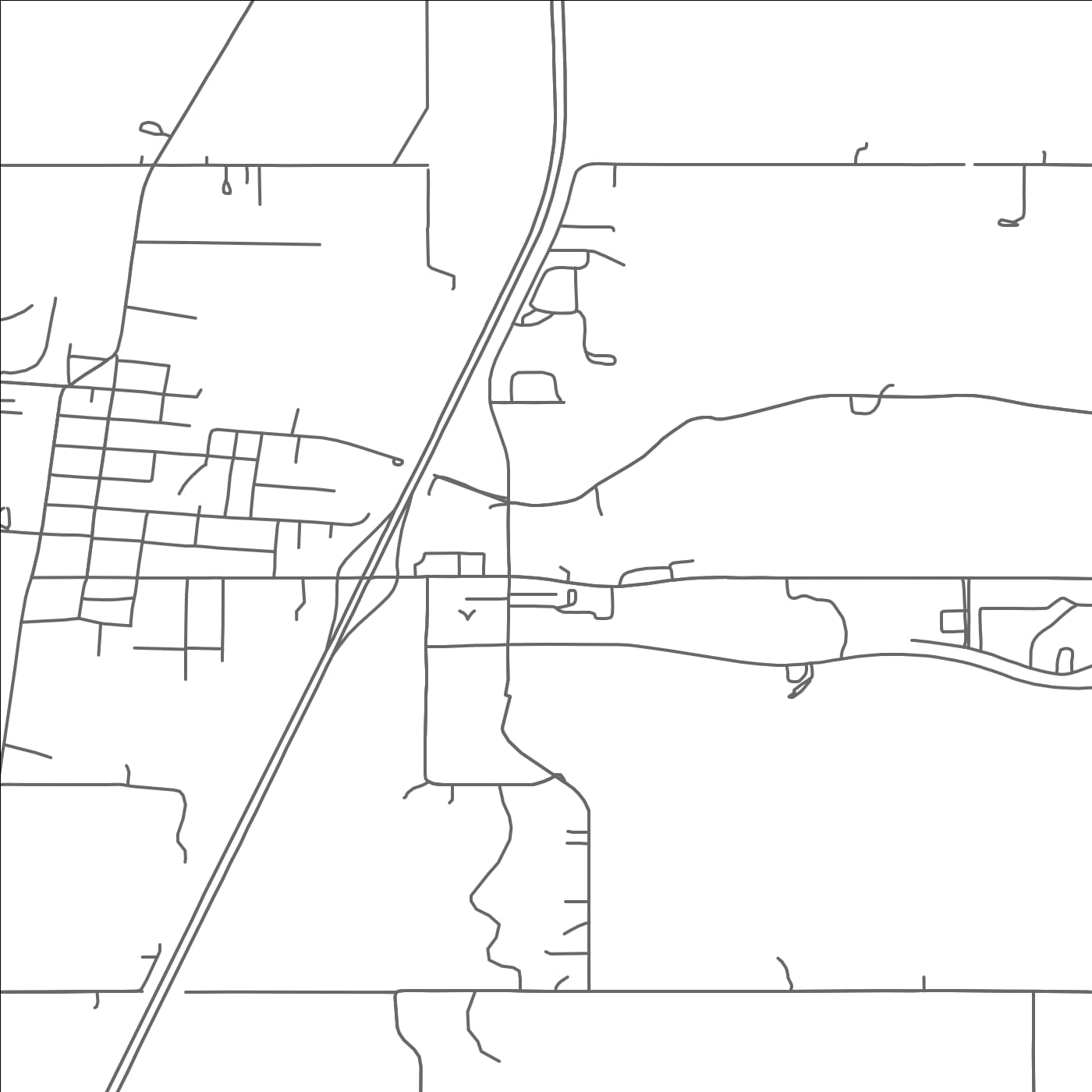 ROAD MAP OF HINCKLEY, MINNESOTA BY MAPBAKES