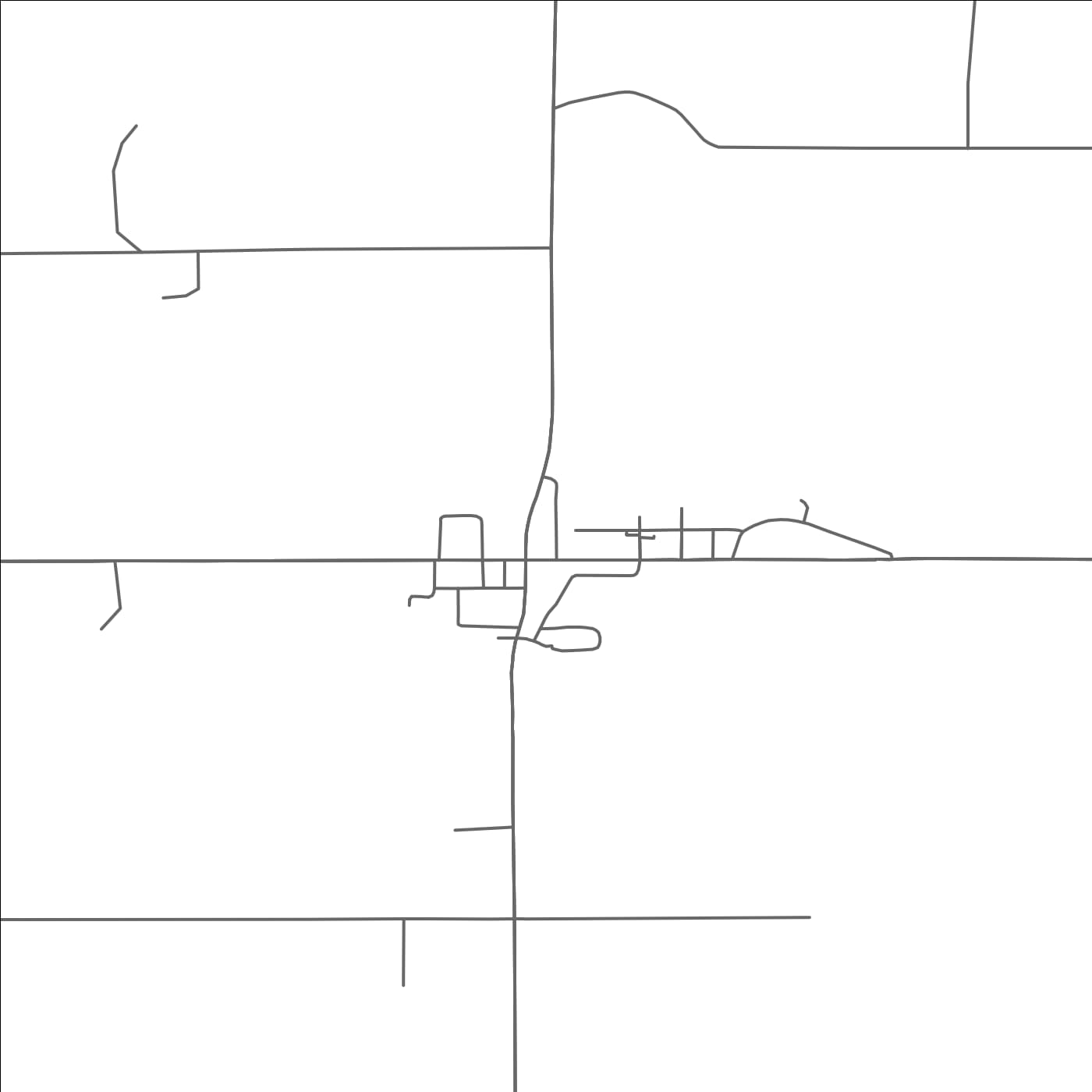 ROAD MAP OF HITTERDAL, MINNESOTA BY MAPBAKES