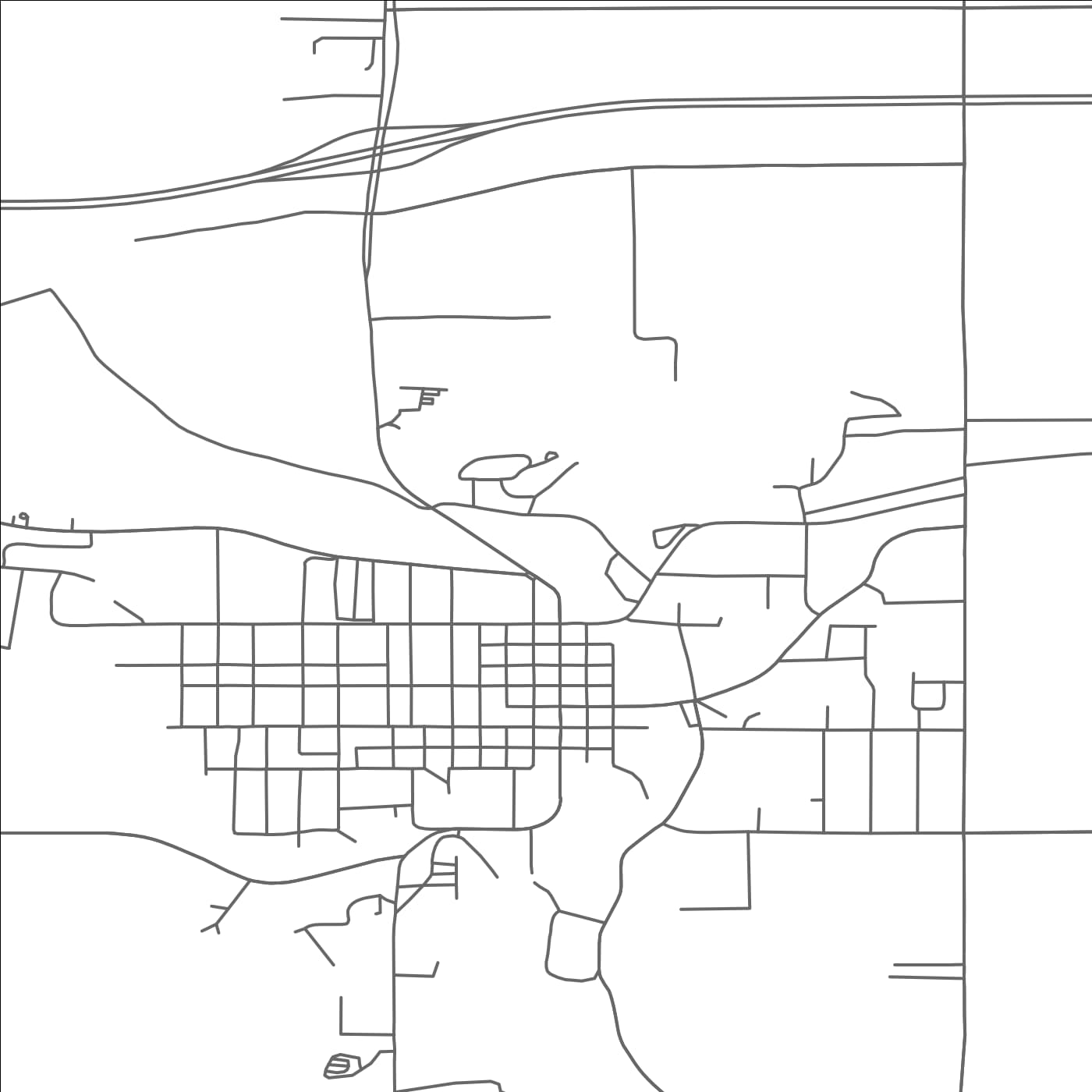 ROAD MAP OF JACKSON, MINNESOTA BY MAPBAKES