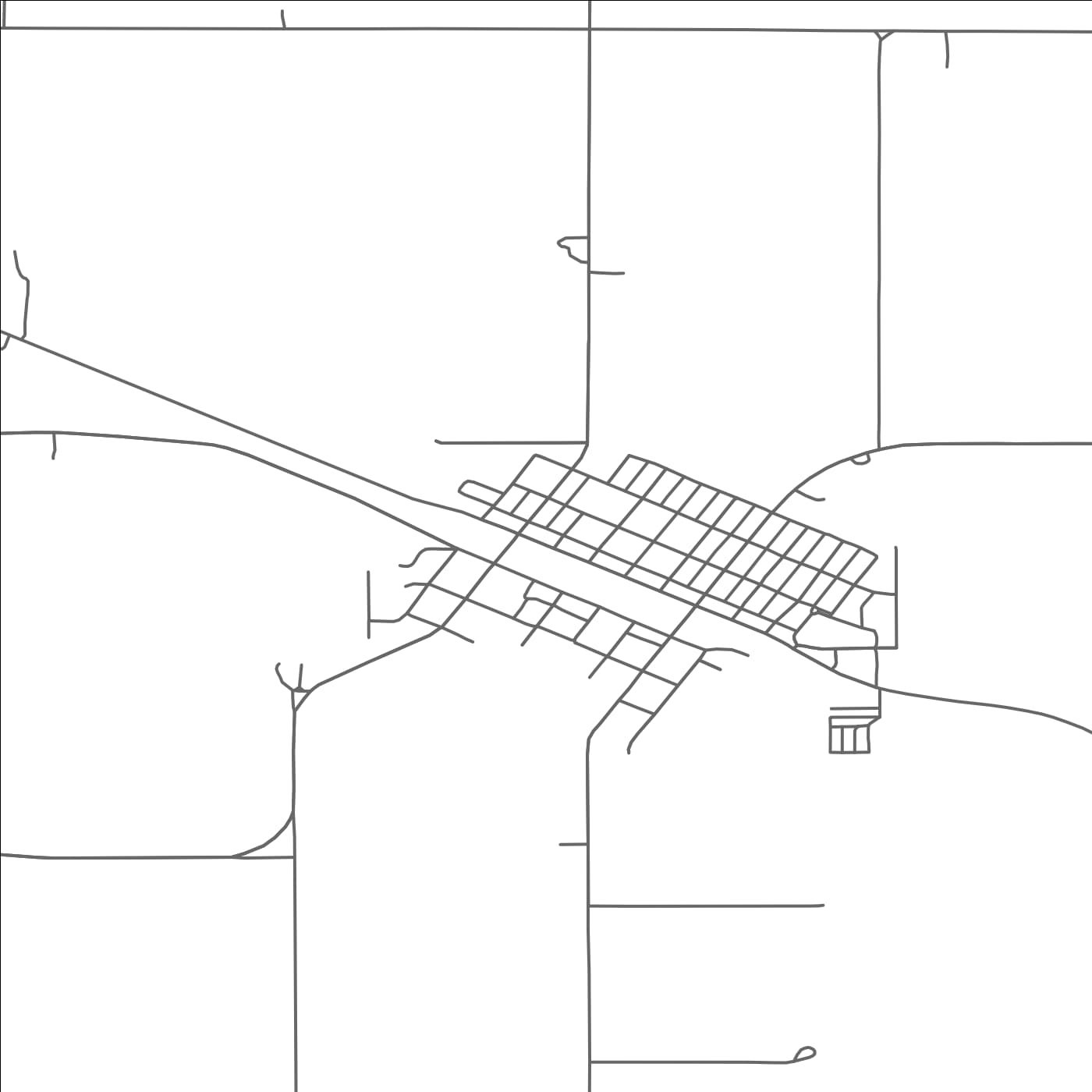 ROAD MAP OF KERKHOVEN, MINNESOTA BY MAPBAKES