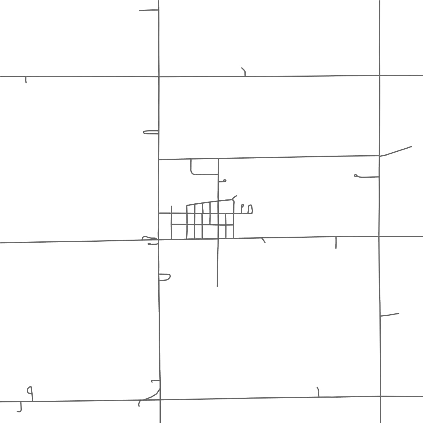 ROAD MAP OF LISMORE, MINNESOTA BY MAPBAKES