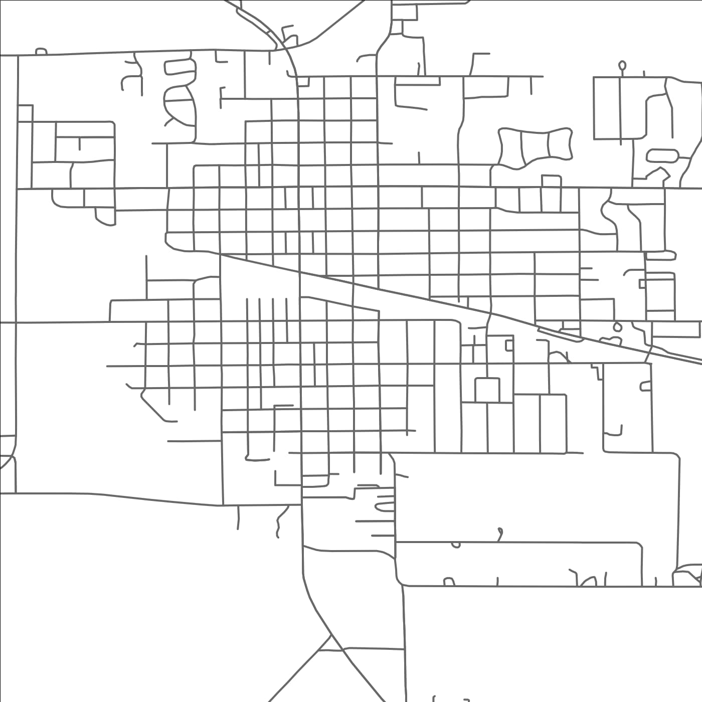 ROAD MAP OF LITCHFIELD, MINNESOTA BY MAPBAKES