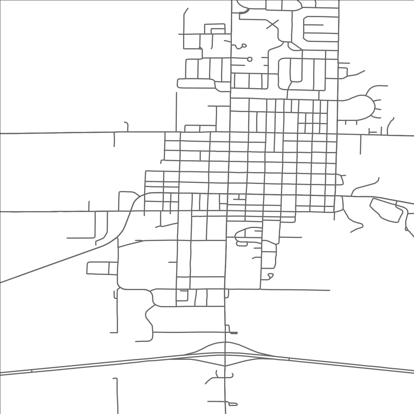 ROAD MAP OF LUVERNE, MINNESOTA BY MAPBAKES