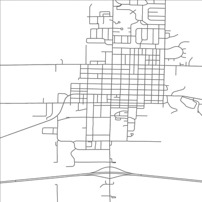 ROAD MAP OF LUVERNE, MINNESOTA BY MAPBAKES