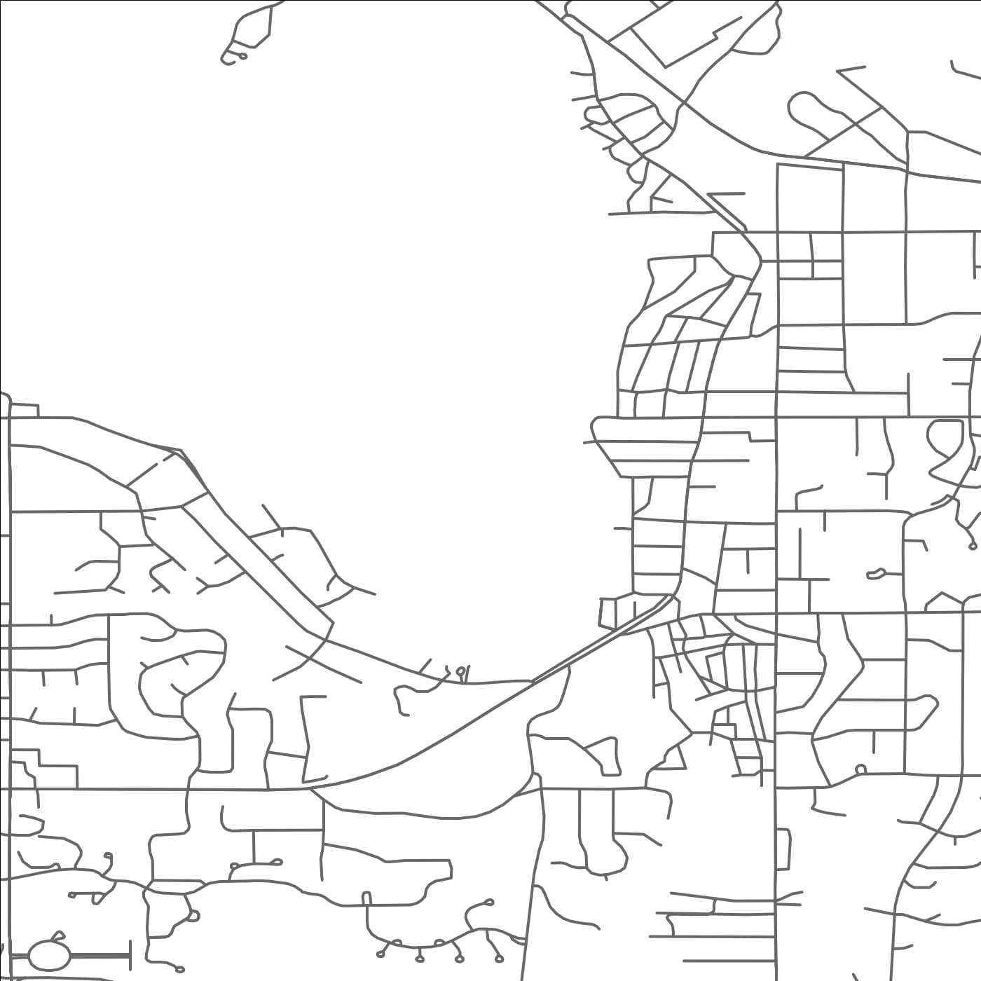 ROAD MAP OF MAHTOMEDI, MINNESOTA BY MAPBAKES