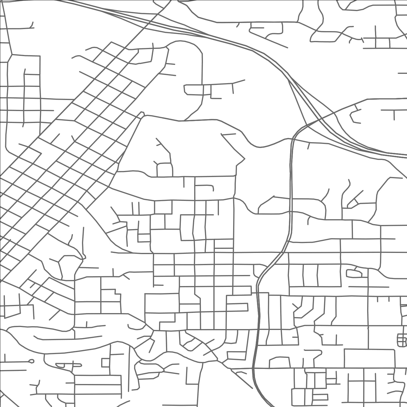 ROAD MAP OF MANKATO, MINNESOTA BY MAPBAKES