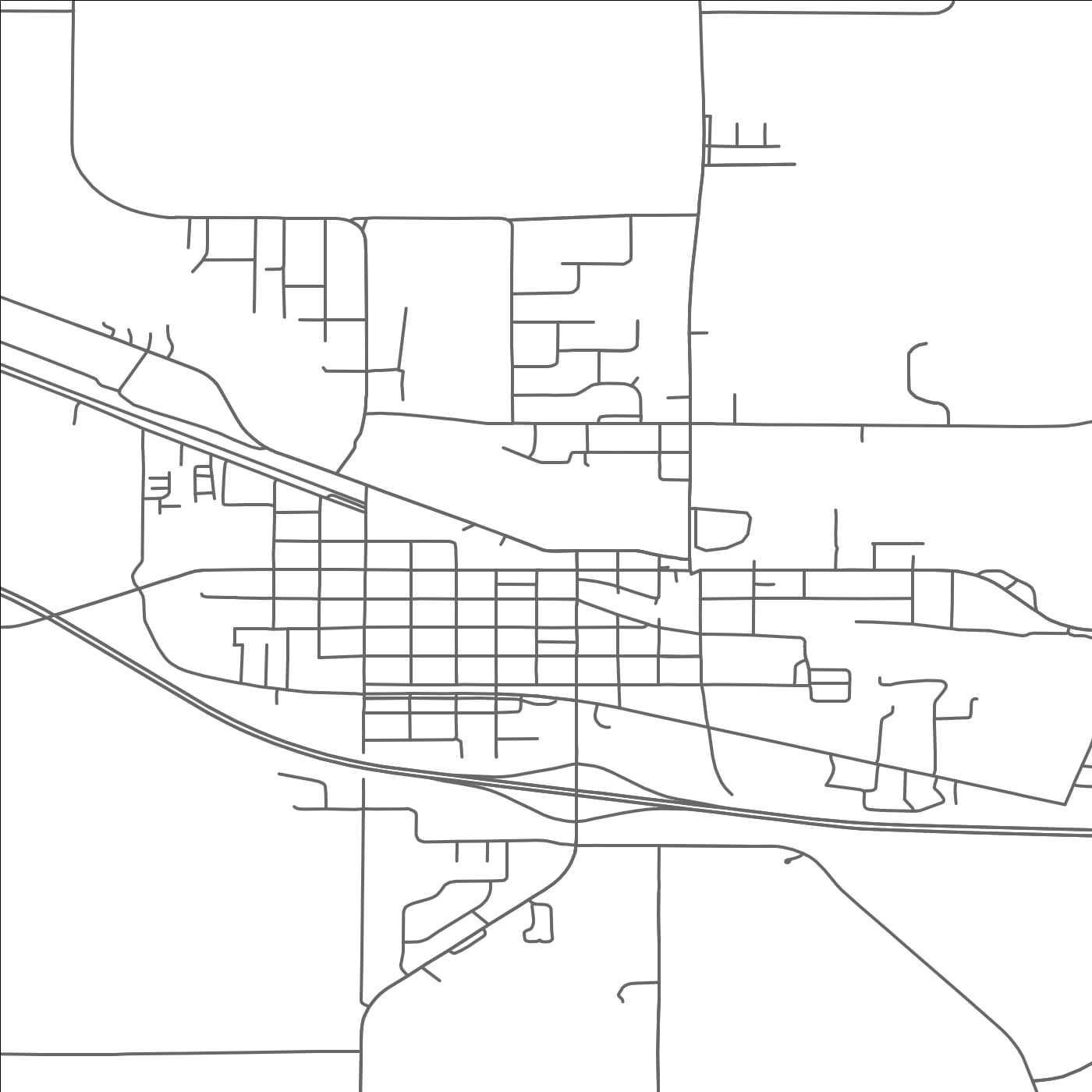 ROAD MAP OF MELROSE, MINNESOTA BY MAPBAKES