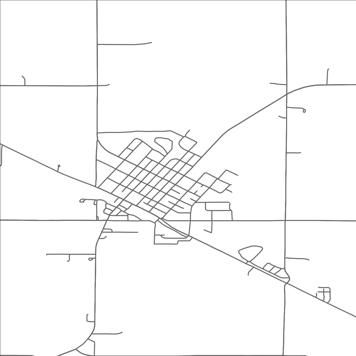 ROAD MAP OF MINNEOTA, MINNESOTA BY MAPBAKES