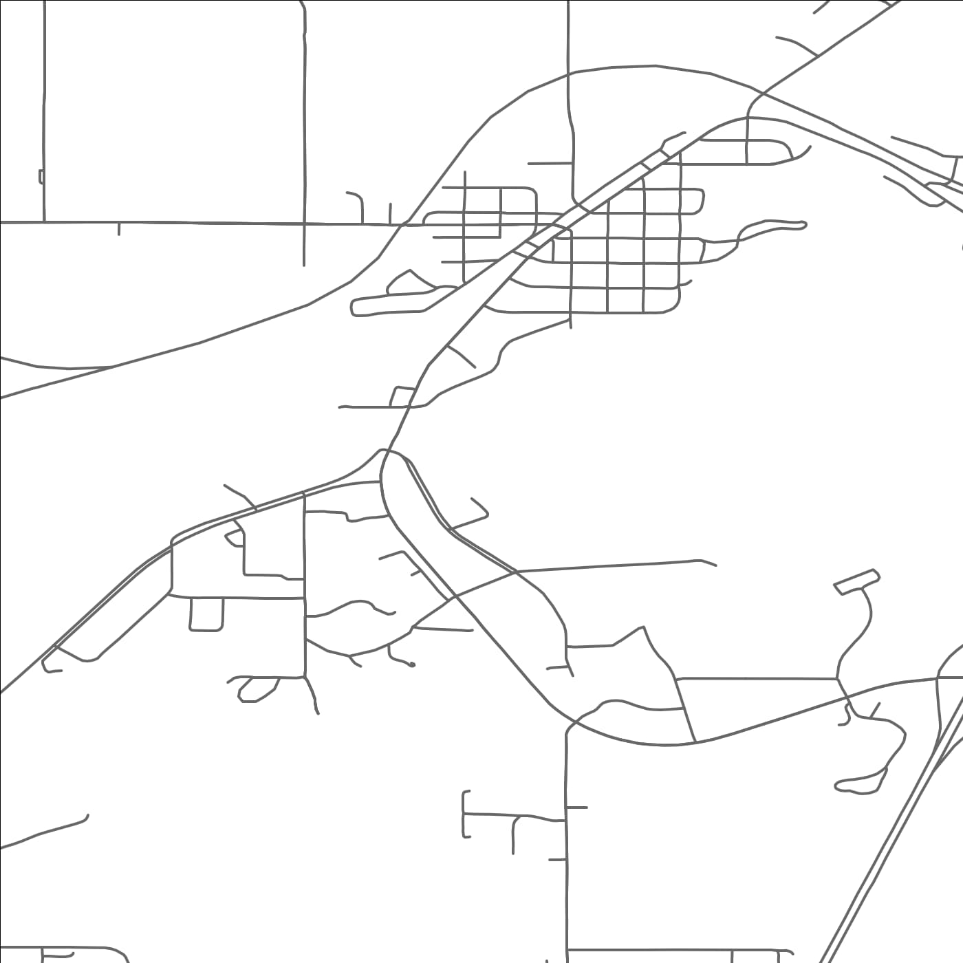 ROAD MAP OF MOOSE LAKE, MINNESOTA BY MAPBAKES