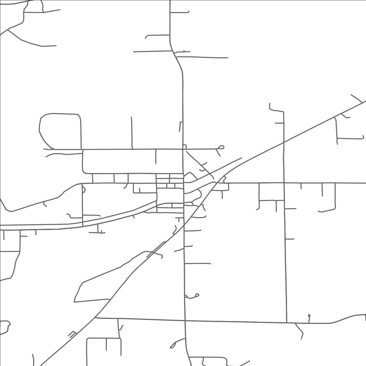 ROAD MAP OF NEVIS, MINNESOTA BY MAPBAKES