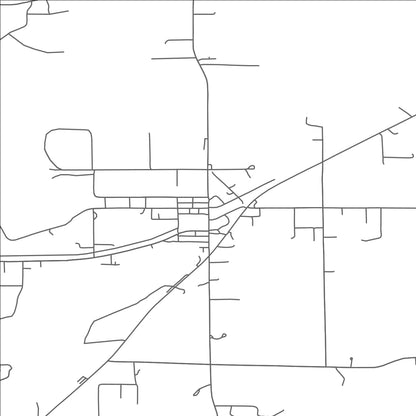 ROAD MAP OF NEVIS, MINNESOTA BY MAPBAKES