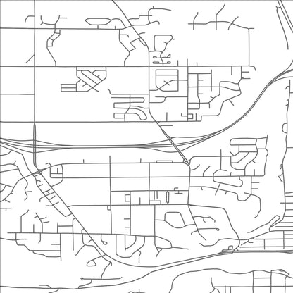 ROAD MAP OF NORTH MANKATO, MINNESOTA BY MAPBAKES