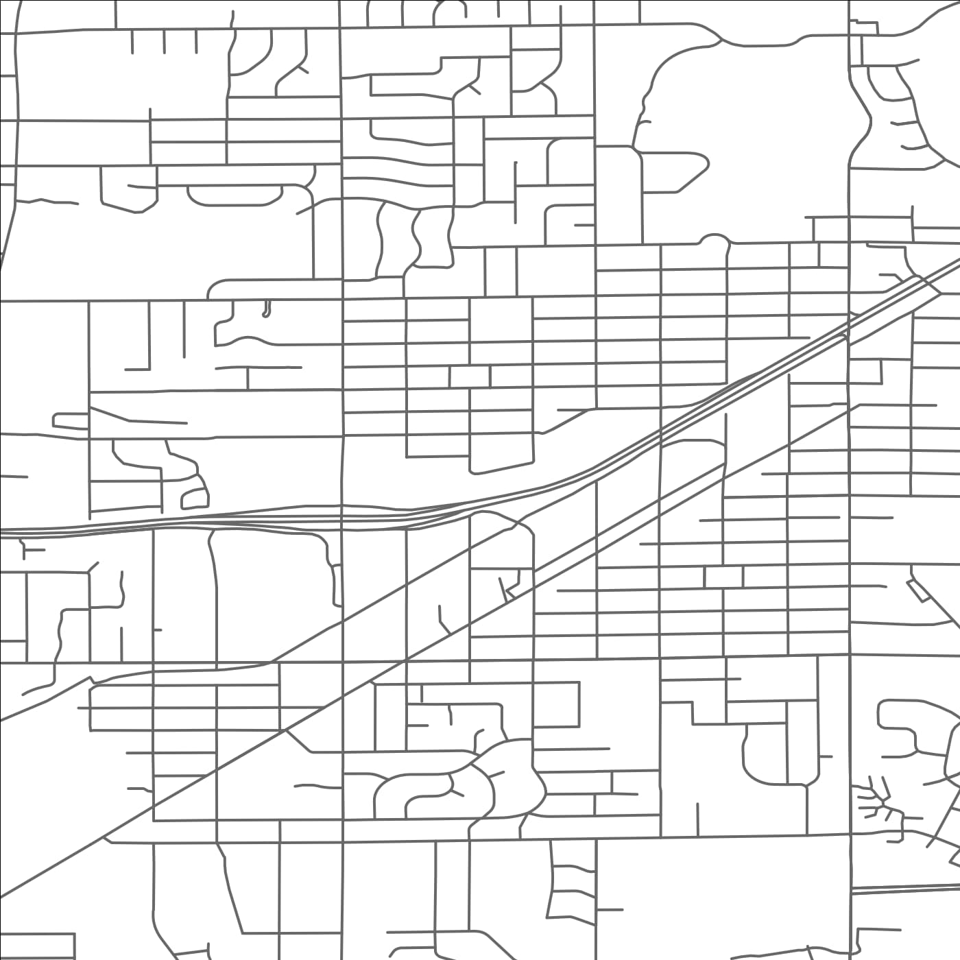 ROAD MAP OF NORTH ST. PAUL, MINNESOTA BY MAPBAKES