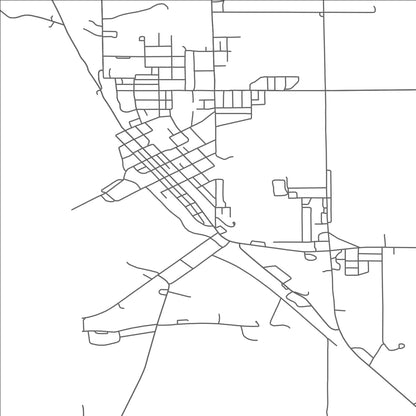 ROAD MAP OF ORTONVILLE, MINNESOTA BY MAPBAKES