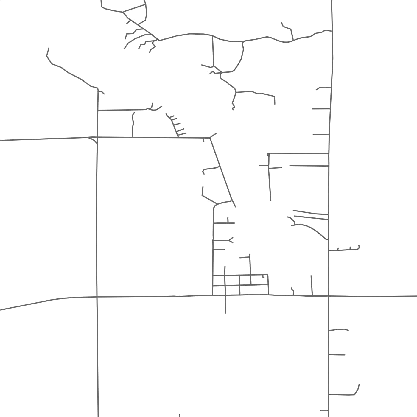 ROAD MAP OF OSAGE, MINNESOTA BY MAPBAKES