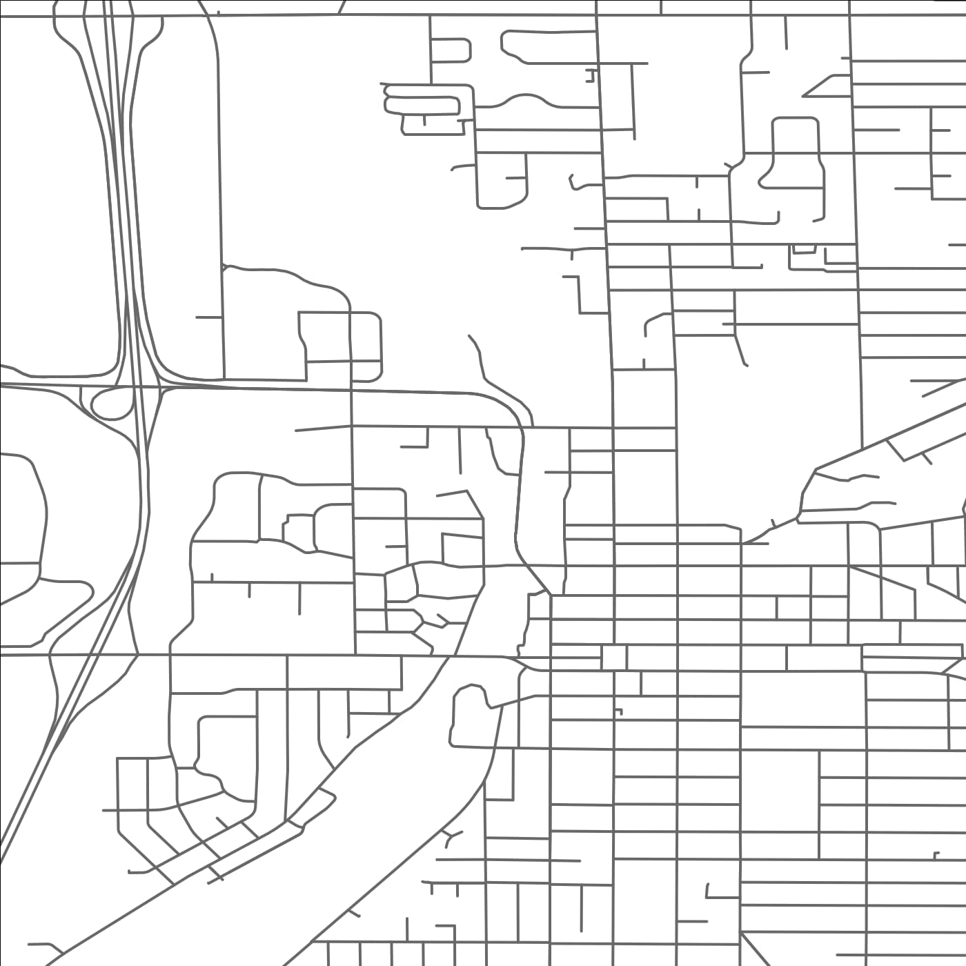 ROAD MAP OF OWATONNA, MINNESOTA BY MAPBAKES