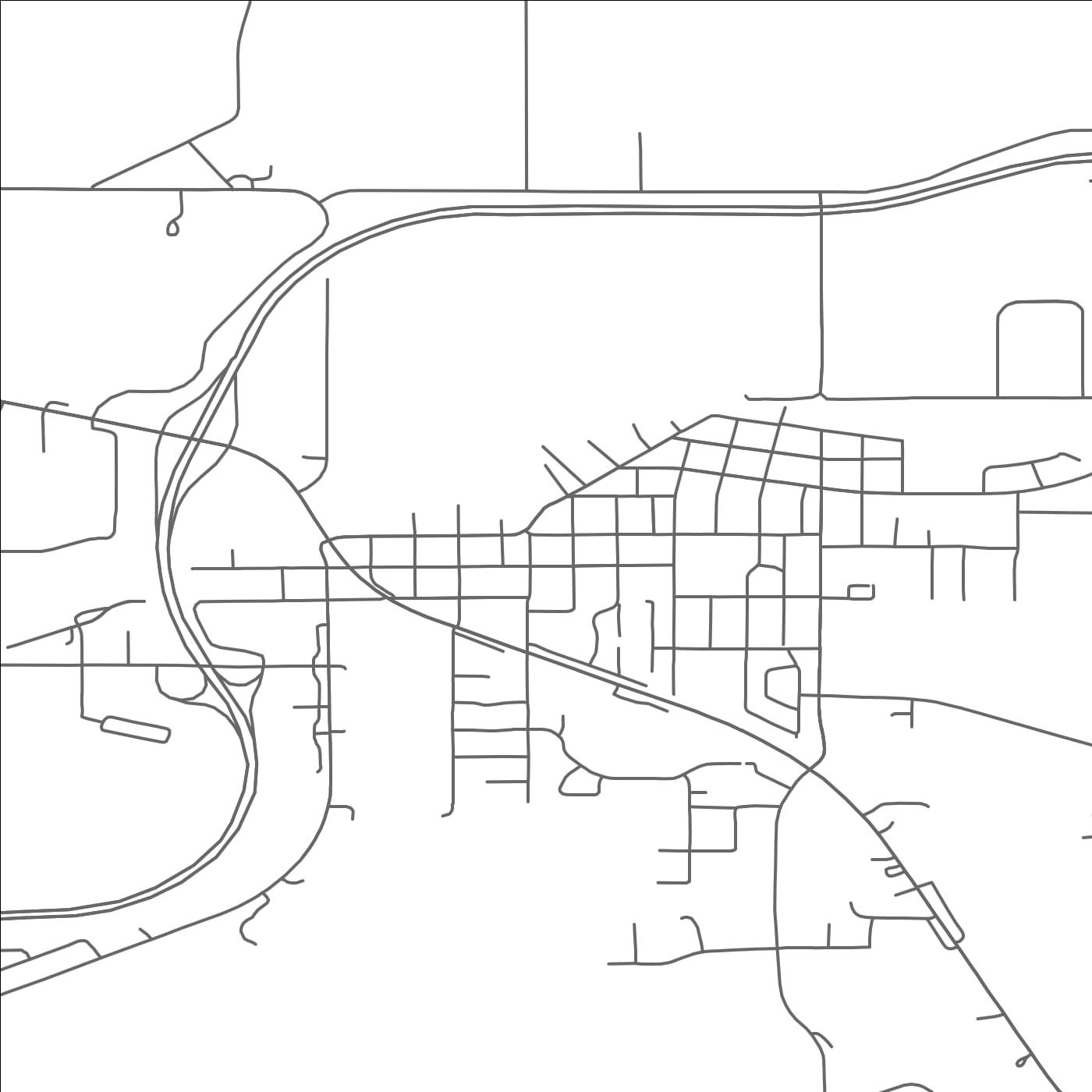 ROAD MAP OF PAYNESVILLE, MINNESOTA BY MAPBAKES