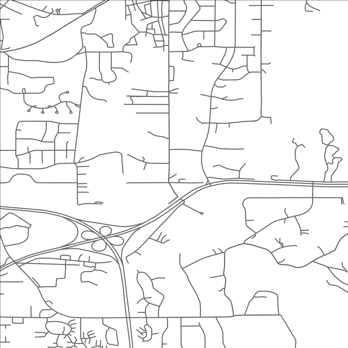 ROAD MAP OF PINE SPRINGS, MINNESOTA BY MAPBAKES