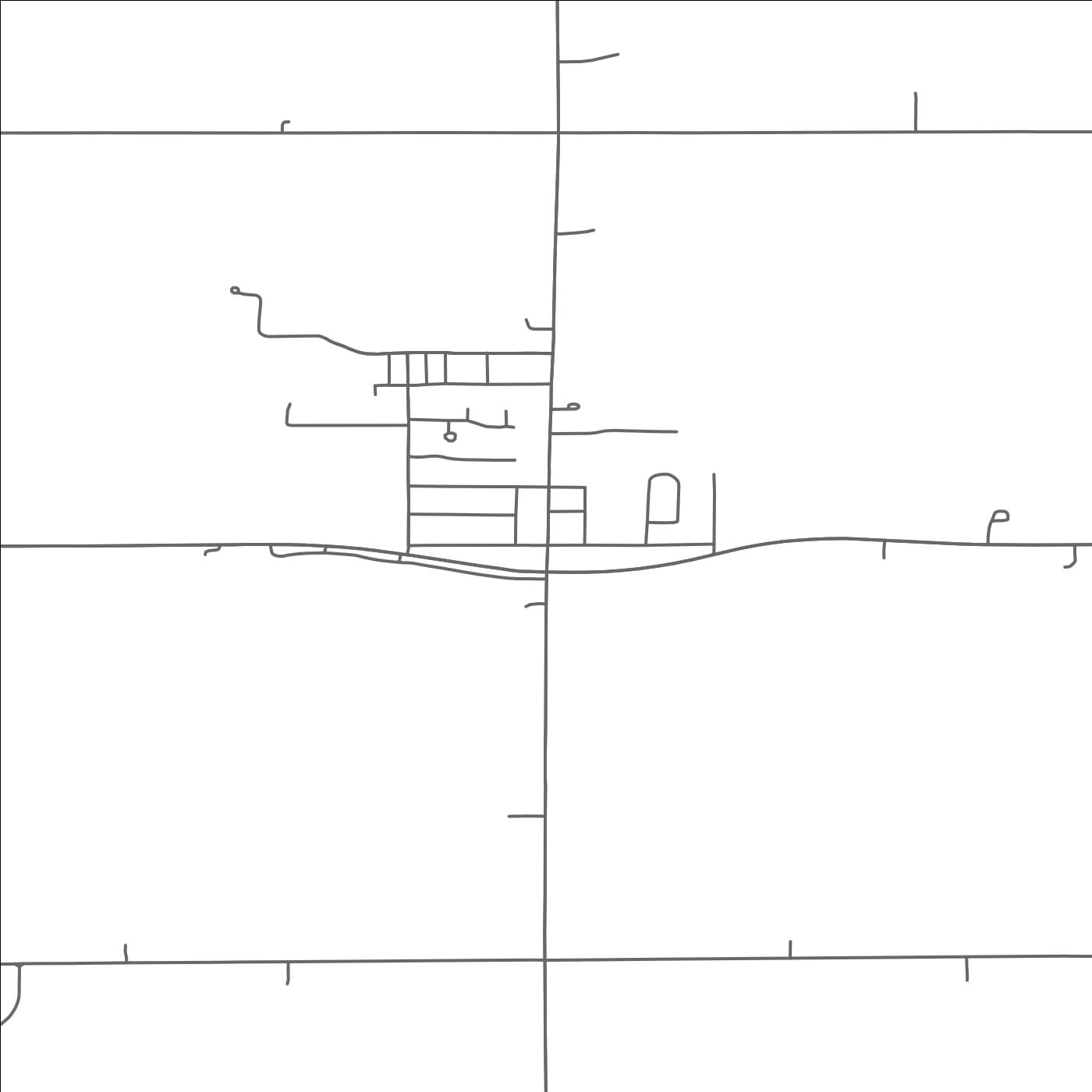 ROAD MAP OF PRINSBURG, MINNESOTA BY MAPBAKES