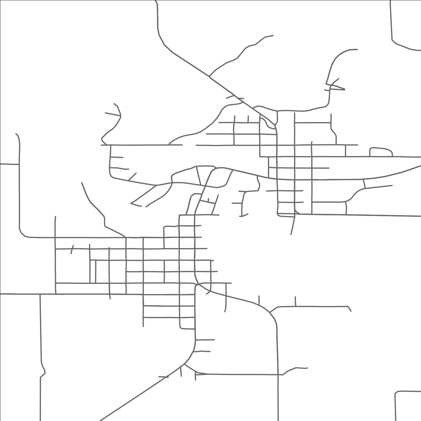 ROAD MAP OF RED LAKE FALLS, MINNESOTA BY MAPBAKES