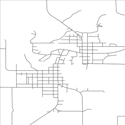 ROAD MAP OF RED LAKE FALLS, MINNESOTA BY MAPBAKES