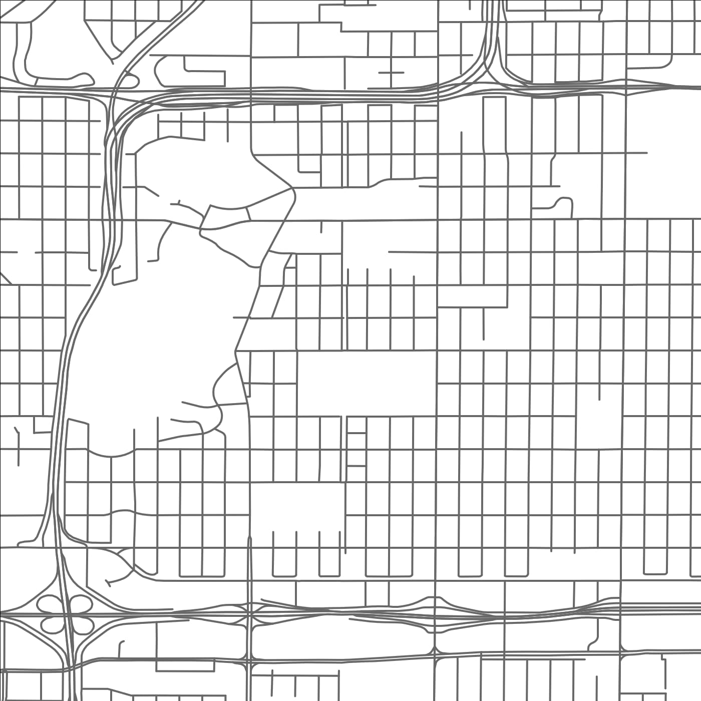 ROAD MAP OF RICHFIELD, MINNESOTA BY MAPBAKES