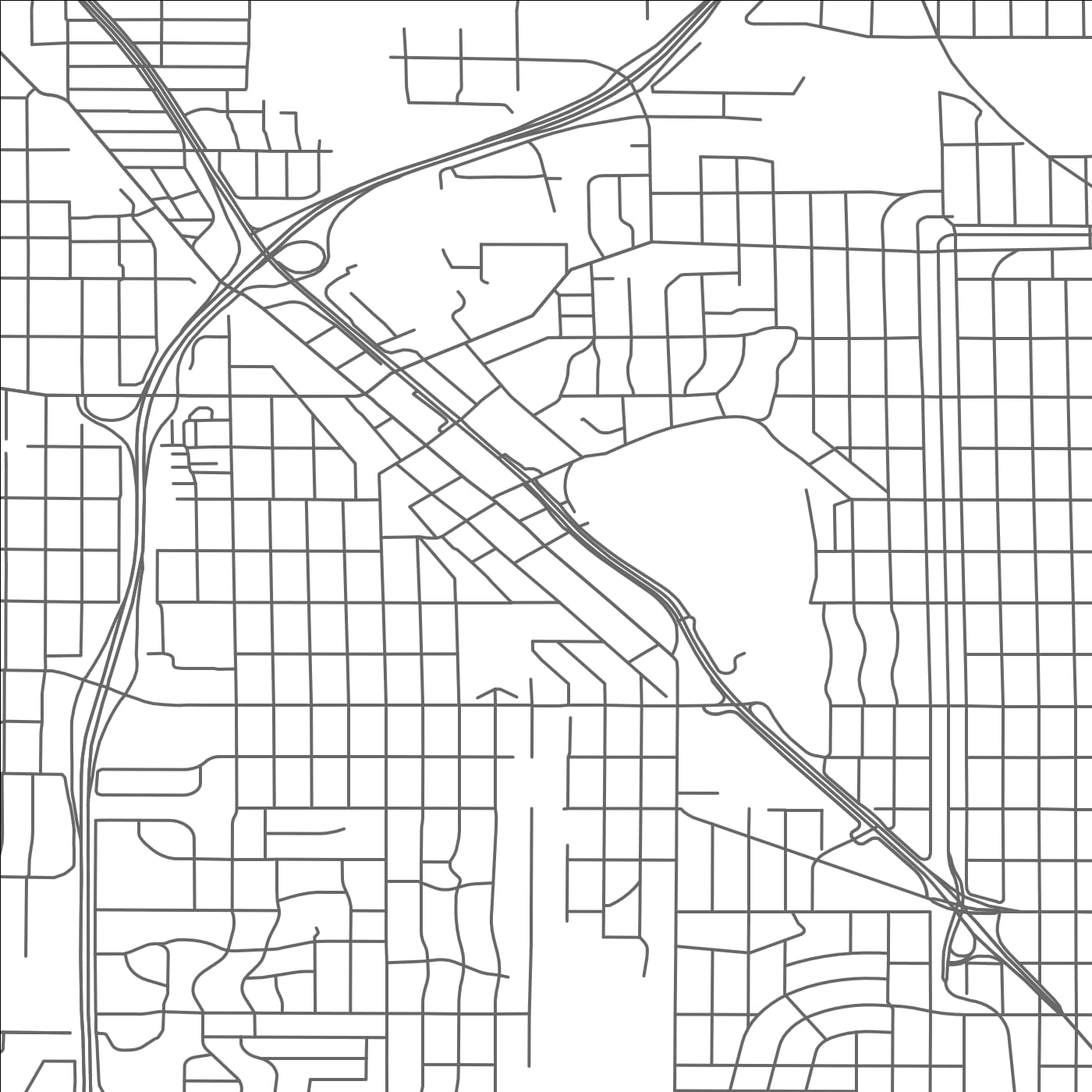 ROAD MAP OF ROBBINSDALE, MINNESOTA BY MAPBAKES