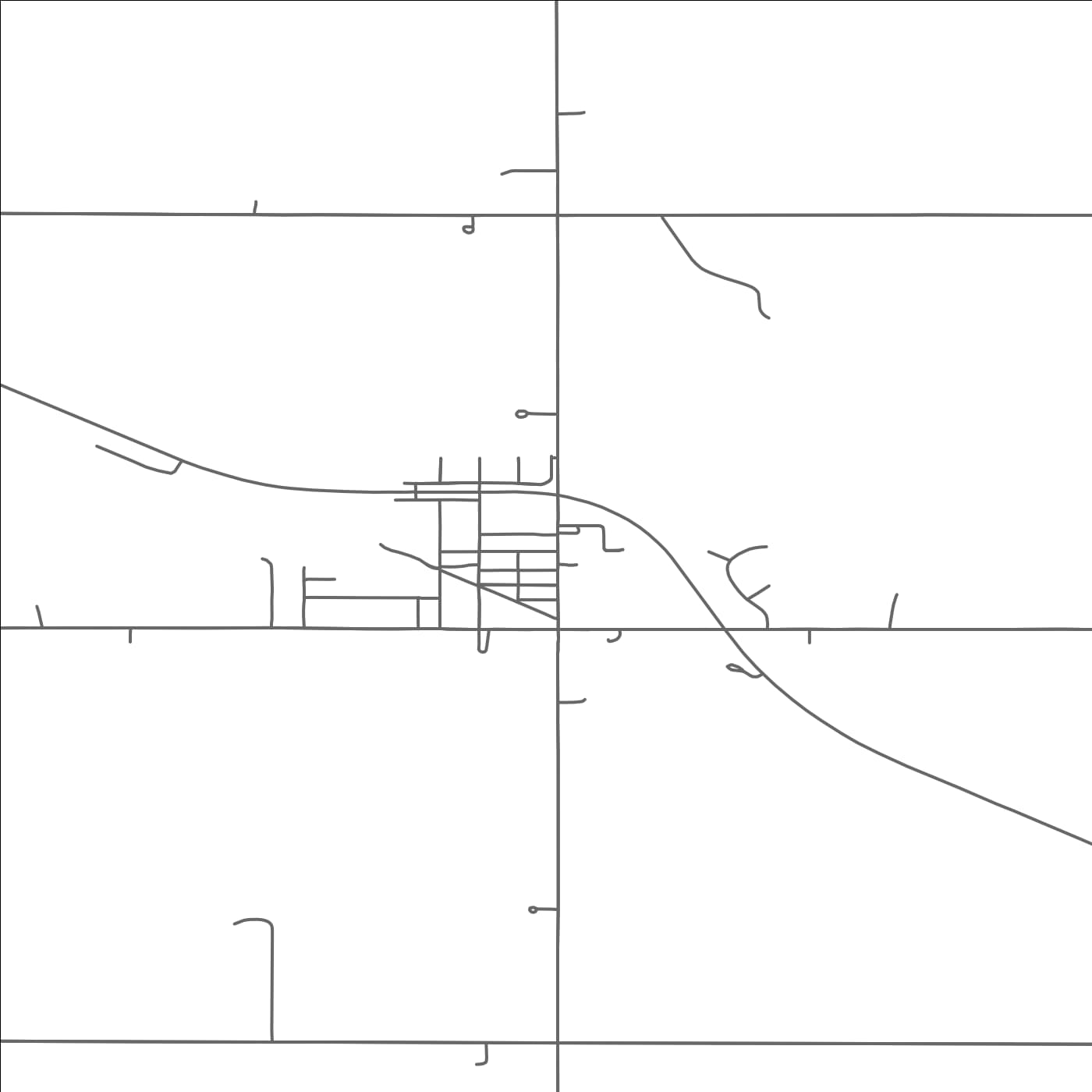 ROAD MAP OF ROSE CREEK, MINNESOTA BY MAPBAKES