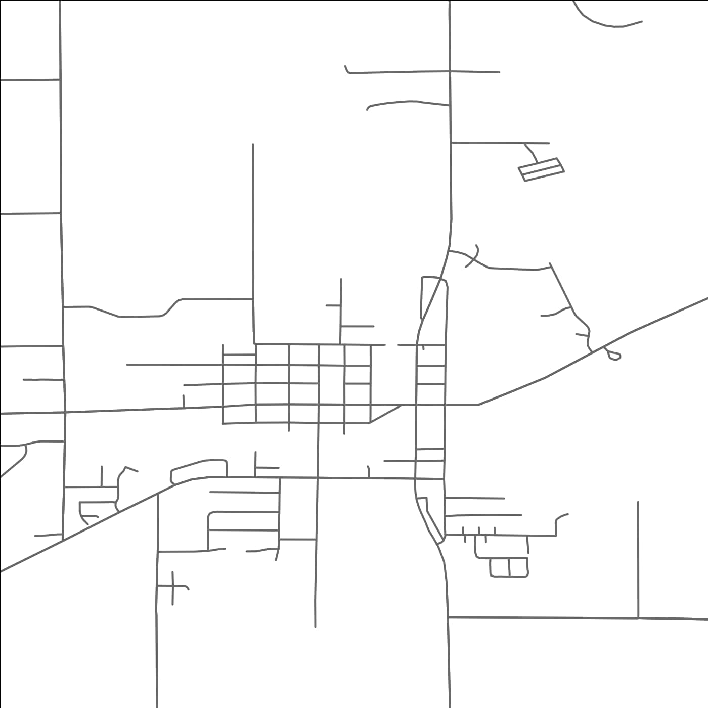 ROAD MAP OF RUSH CITY, MINNESOTA BY MAPBAKES