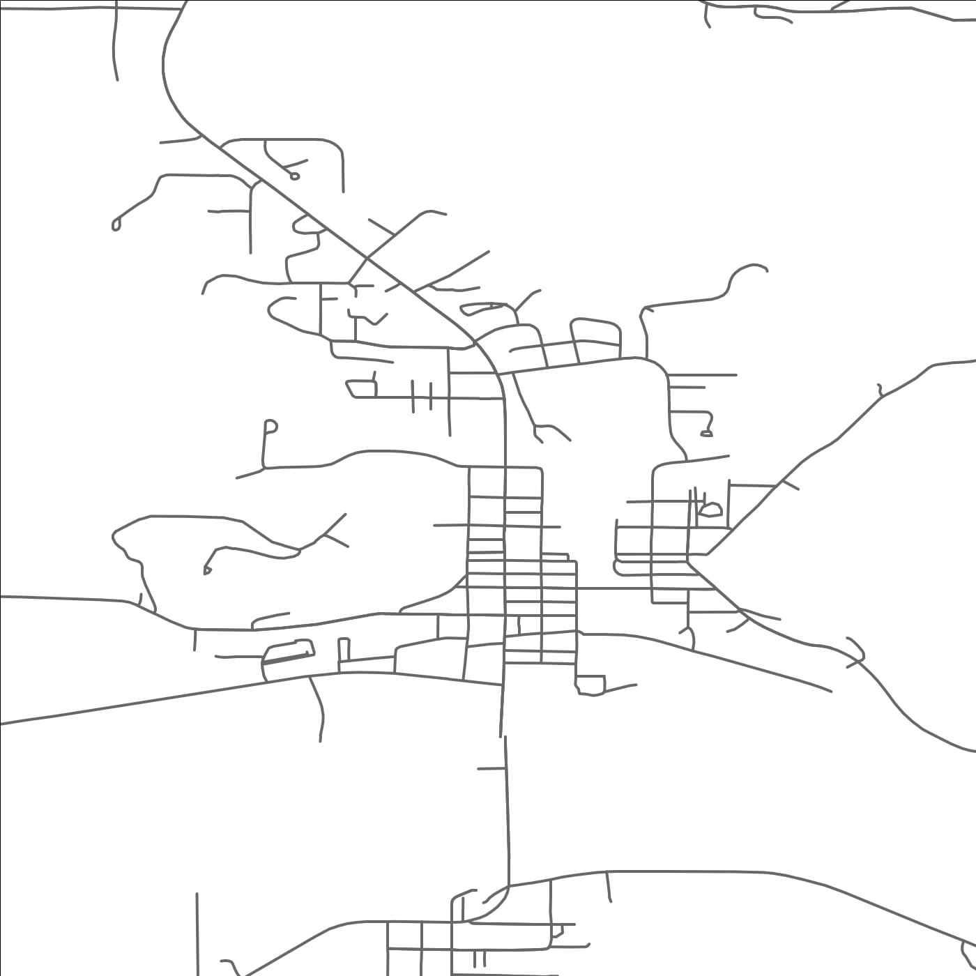 ROAD MAP OF RUSHFORD VILLAGE, MINNESOTA BY MAPBAKES